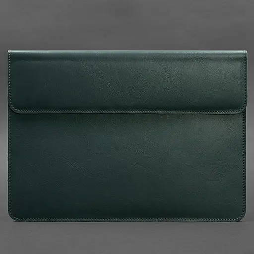 Шкіряний чохол-конверт BlankNote на магнітах для MacBook 15-16 дюйм Зелений - фото 4