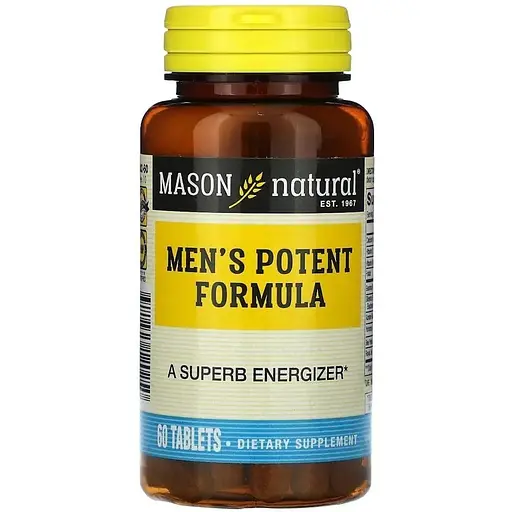 Натуральная добавка Mason Natural Men's Potent Formula, 60 таблеток для мужчин