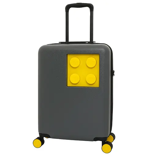 Валіза LEGO Brick 2x2 Trolley S 40 л темно-сіра з жовтою вставкою (20152-1962)