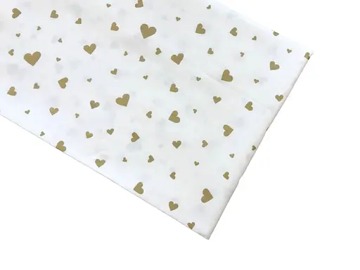 Хлопковая пеленка Moontime 100х80см "Сердечки глиттер" - фото 1