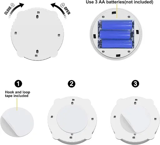 Беспроводной прожектор, 2 упаковки декоративных светильников с батарейным питанием, настенный светильник с головкой - фото 6