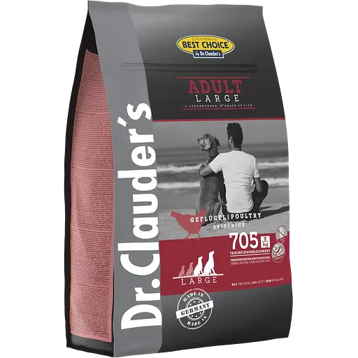 Сухий корм для дорослих собак великих та гігантських порід Dr.Clauder’s Best Choice Adult Large з куркою та рисом 12 кг (3 шт. х 4 кг) - фото 2