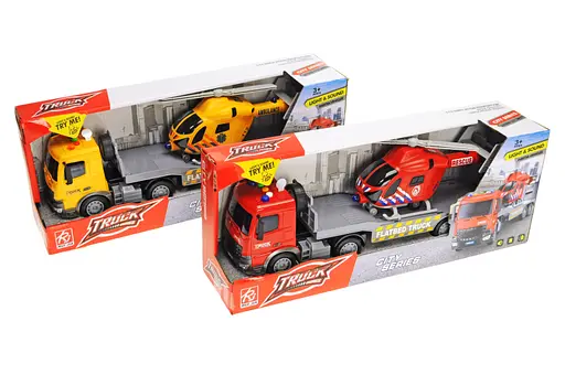 Автовоз с вертолетом, инерционный, озвученный, со светом (В ассортименте) - фото 2