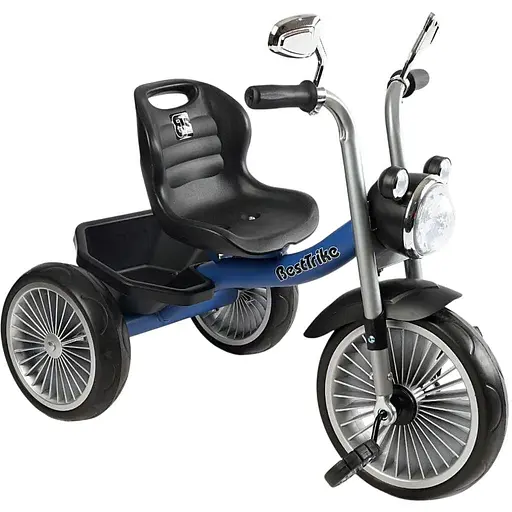 Трехколесный велосипед Best Trike BS-68096 с музыкальной фарой и корзиной синий