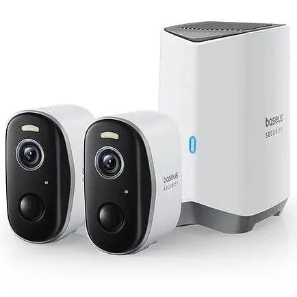 Камера відеоспостереження Baseus Security N1 Outdoor Camera 2k 2-cam Kit 145° 16Gb eMMC - фото 1