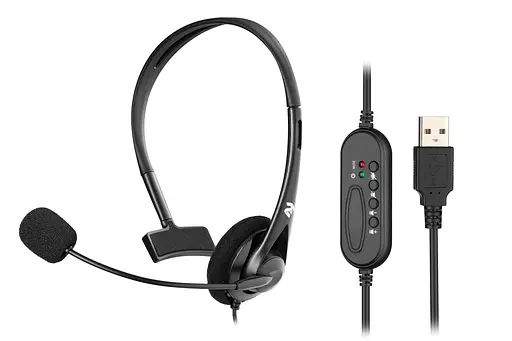 Гарнитура ПК моно On-ear CH11 USB, omni-mic, 2 м, черный 2E teh0013225 - фото 2
