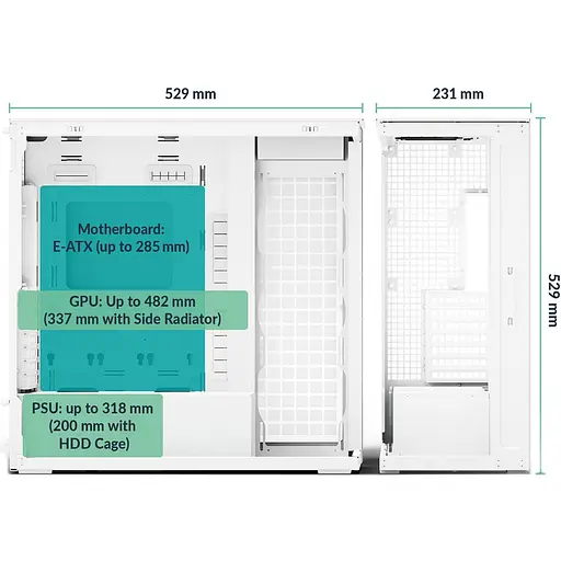 Корпус Arctic Xtender VG White (ACPCC00017A) без блока питания - фото 12