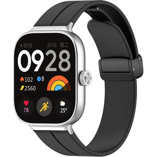 Ремінець DK CDK Silicone Sport Magnetic для Xiaomi Redmi Watch 4 (017766) (black / black) - фото 2