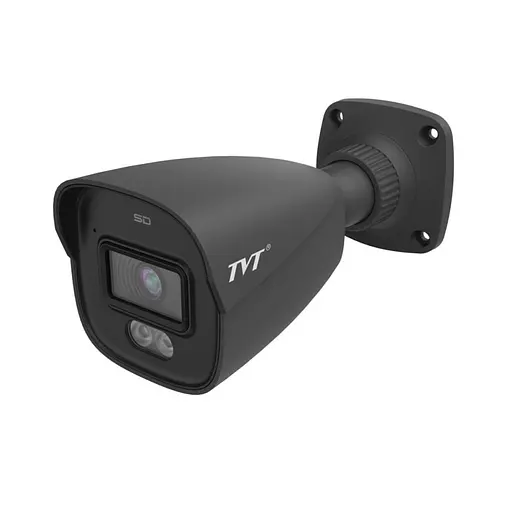 IP-відеокамера 4Mp TVT TD-9441S4L-A(D/PE/AW2) Black f=2.8mm, ІЧ+LED-підсвічування, з мікрофоном (77-00478) - фото 1