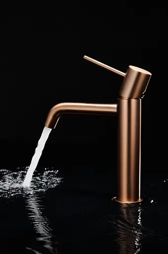 Смеситель для умывальника Imex Monza PVD матовое розовое золото BDM039-1ORC Теплый закат - фото 2