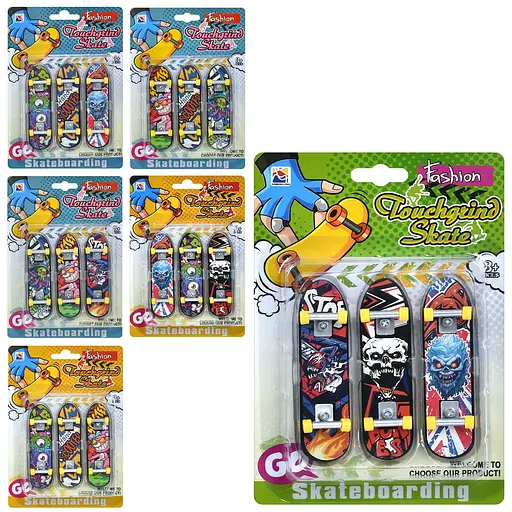 Набір фінгербордів, 3 міні-скейти 9.7 см (В асортименті) - фото 2