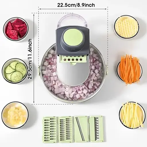 Овочерізка з контейнером Vegetable Cutter 9 в 1 - фото 4