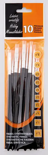 Набор кистей для акрила, акварели и масляных красок Raphaël, 10 шт.