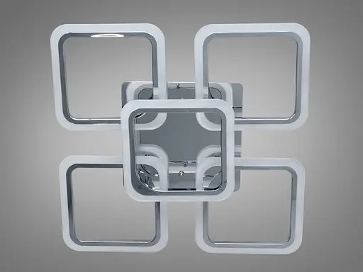 Світлодіодна люстра смарт світильник з пультом dimmer, 90W, хром - фото 4