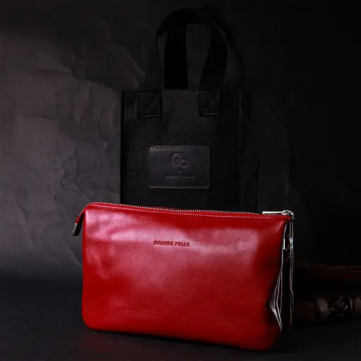 Кожаная женская сумка Grande Pelle 26х15.5х3 см sum0023602 - фото 10