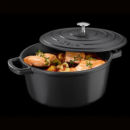 Каструля чавунна з кришкою KELA Calido, чорна 5,0 л (12472) - фото 2