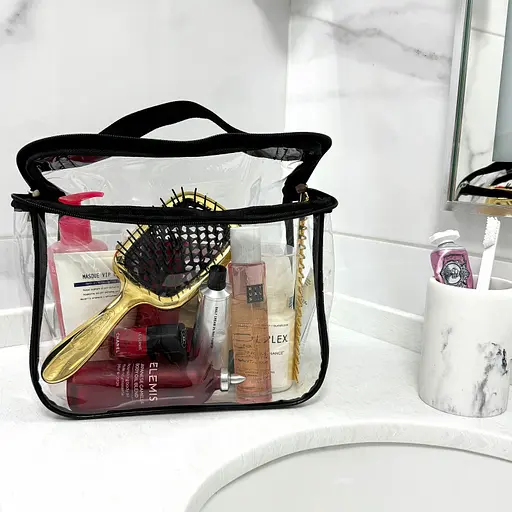 Набір з трьох косметичок-валізок (чорний) - фото 4