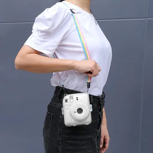 Набор камера Fujifilm Instax Mini 12, Фотобумага 20шт, Прозрачный чехол, Фотоальбом 64 фото Белый - фото 8