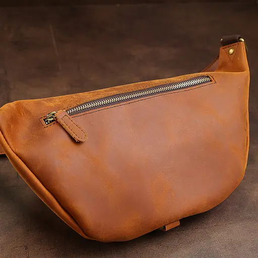 Чоловіча шкіряна сумка на пояс Vintage 32х16х13 см sum0015589 - фото 6