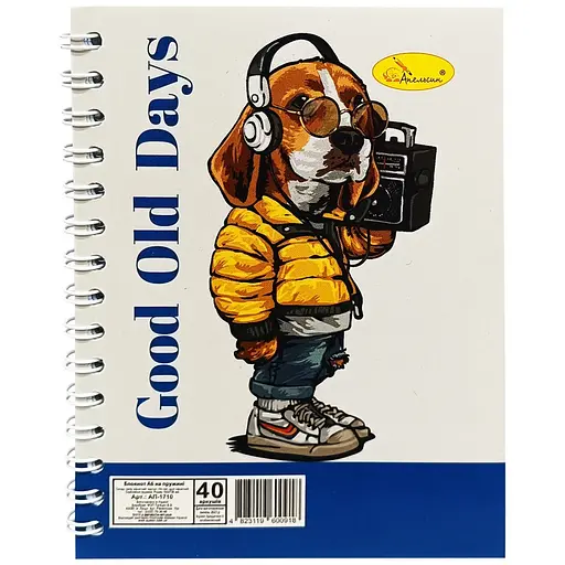 Блокнот для записів АП-1711 А6, 40 аркушів, пружина збоку - фото 5