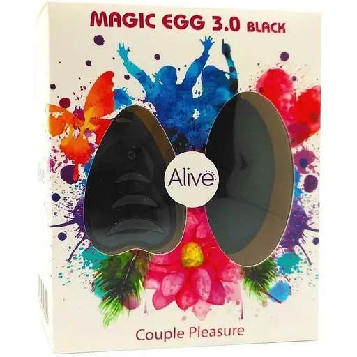 Віброяйце Alive Magic Egg 3.0 Black з пультом ДК на батарейках - фото 2