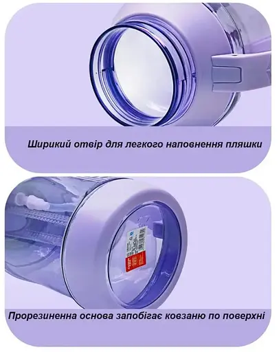 Пляшка для води Casno 1900 мл KXN-1269 Чорна (KXN-1269_Black) - фото 7