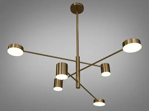 Сучасна новинка, світлодіодна люстра в кабінет, 30 Вт, бронзова люстра - фото 1