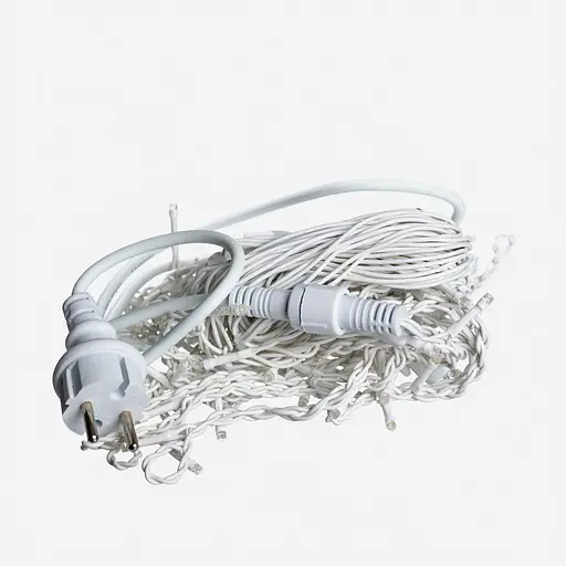 Новорічна гірлянда вулична Бахрома GarlandoPro 6 м 105 LED білий провід Біле світло 6МWW - фото 3