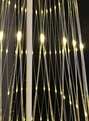 Новорічна конусна ялинка штучна світлодіодна 180см LED гірлянда 320 лампочок - фото 4