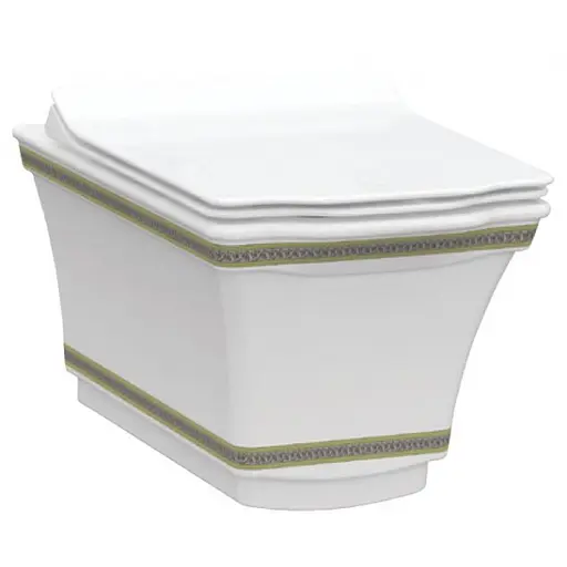 Унитаз подвесной Idevit Neo Classic Iderimless 3304-0616-0088, Золотой - фото 1