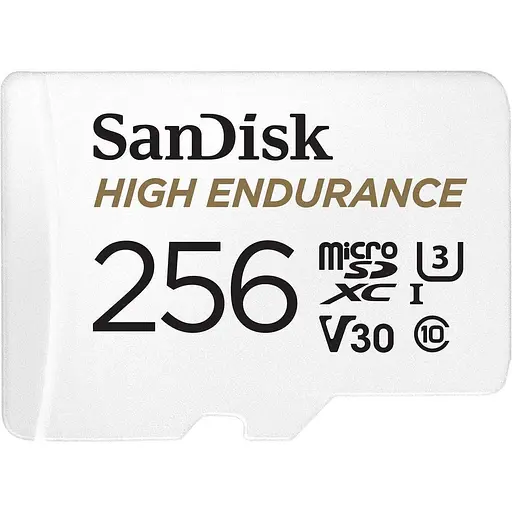 Карта памяти SanDisk microSDXC 256 GB UHS-I High Endurance U3 V30 R-100MB/s + SD Adapter (SDSQQNR-256G-GN6IA) [141836] - фото 2
