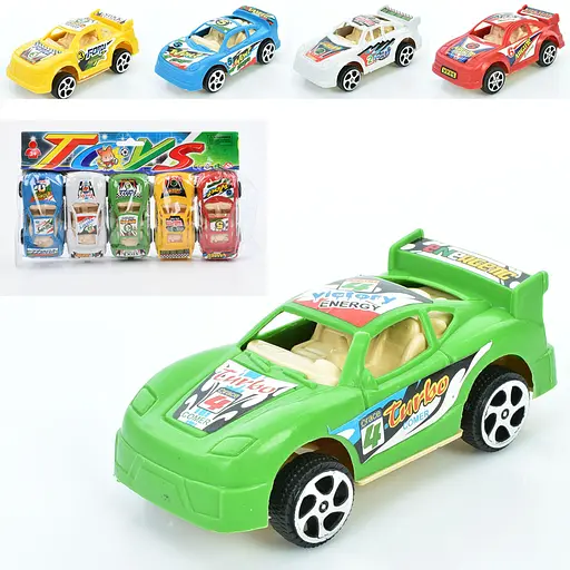 Набор инерционных машинок, 5 шт., 8,5 см