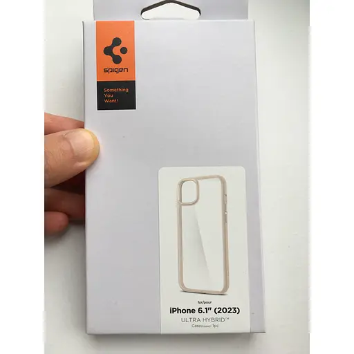 Протиударний прозорий чохол Spigen Ultra Hybrid  для iPhone 15 Mute Beige ACS06800 - фото 10
