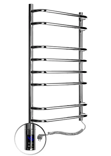 Электрический полотенцесушитель Navin Симфония 480x800 Sensor правый с таймером 10-009033-4880, Хром, Правое, Электронный - фото 3