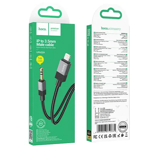 Кабель Hoco UPA32A Clever digital audio conversion cable iP Чорний - фото 2