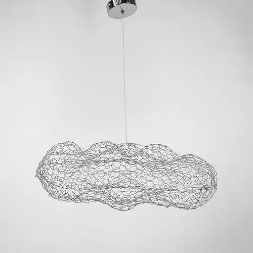 Дизайнерская декоративная серебряная люстра-облачко LED CLOUD | Ст. MJ 83 CH | Line F - фото 3