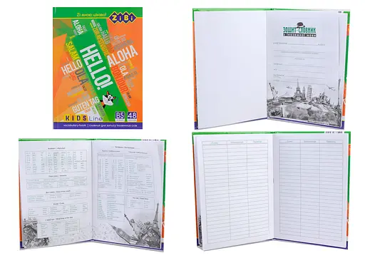 Словник для запису іноземних слів, В5, 48 аркушів, тверда обкладинка, сендвіч, Kids Line