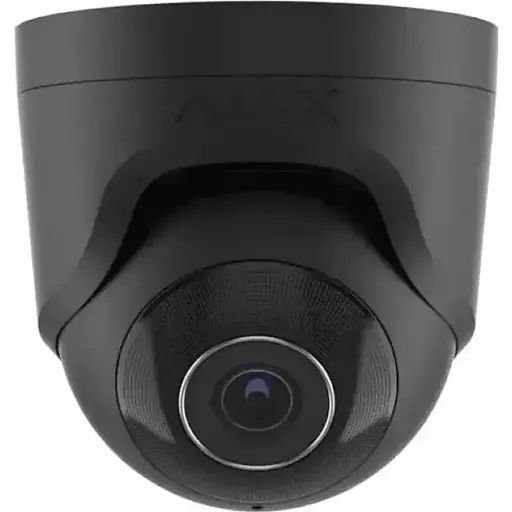 IP-Камера дротова Ajax TurretCam, 5мп, 2.8мм, Poe, True WDR, IP 65, ІЧ 35м, аудіо, кут огляду 100° до 110°, купольна, чорна - фото 1