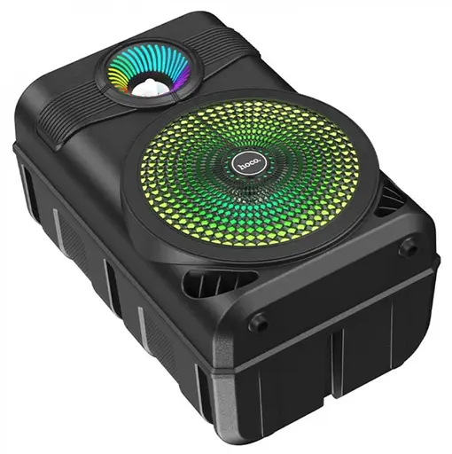 Бездротова bluetooth-колонка з мікрофоном із підсвіткою Hoco BS46 аудіоколонка блютуз з акумулятором Чорний 10 Вт - фото 3