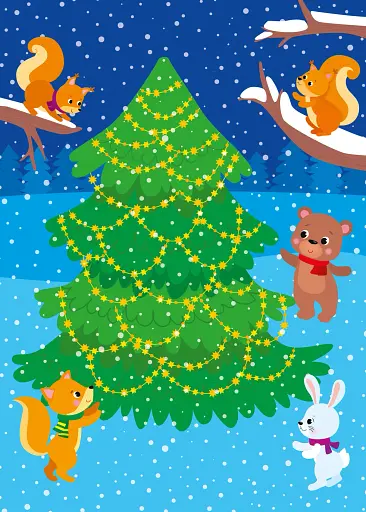 Святкові наліпки-прикрашалки. Новорічна ялинка - фото 2