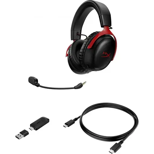 Наушники с микрофоном HyperX Cloud III Wireless Black/Red (77Z46AA) - фото 8