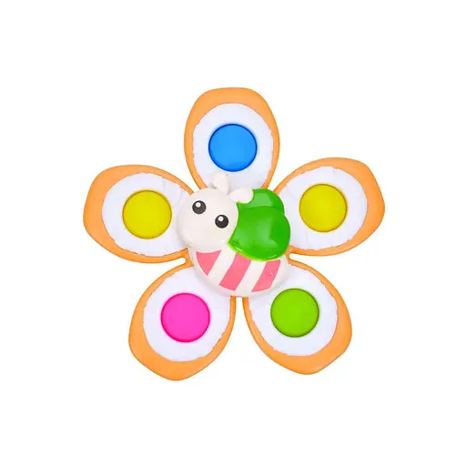 Дитяча брязкальце-спінер Bambi з м'якими кнопками Бджола GZ-05-4 - фото 1