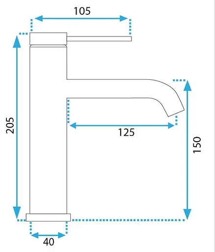 Смеситель для умывальника Rea Clif black низкий REA-B5321 Черный матовый - фото 4