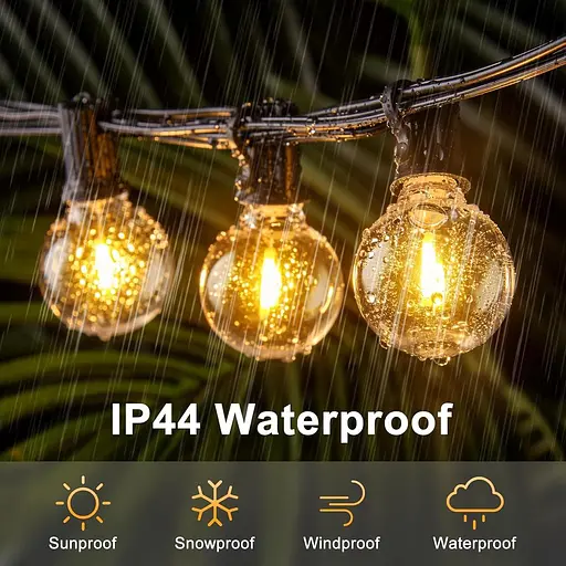 Уличные гирлянды Питание от электросети — G40 Garden Festoon Lights 100FT/30M Dimmable с дистанционным управлением - фото 4