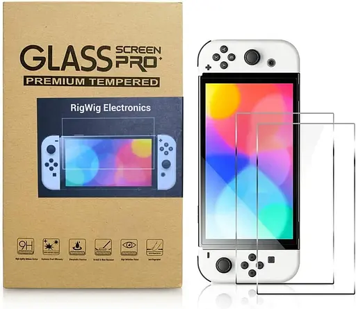 2-упаковка із загартованого скла для захисту екрану Nintendo Switch OLED