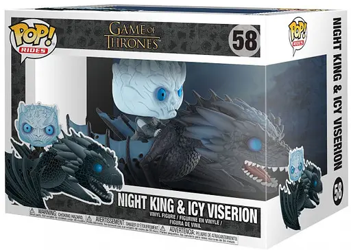 Фигурка Funko Pop Король ночи и Ледяной Висерион Game of Thrones Night King and Icy Viserion 12см GT NK 58 - фото 2