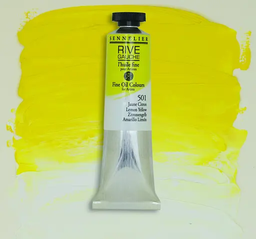 Масляная краска Rive gauche 40 мл, Лимонно-желтый (Lemon Yellow) - фото 2