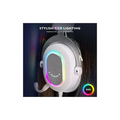 Навушники Fifine H6 RGB 7.1 White (H6W) - фото 9