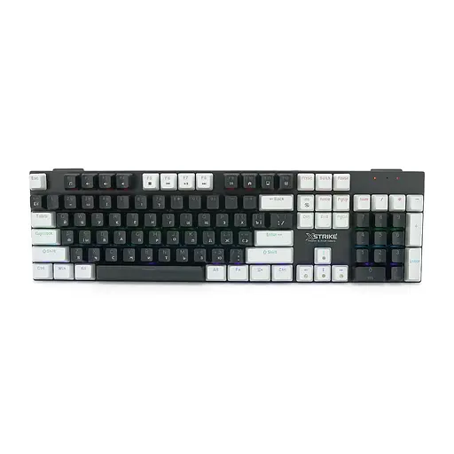 Комплект проводной KB+Mouse XStrike X-1011, USB, RGB подсветка, (Eng/Укр/Pyc), Black/White, Box - фото 2