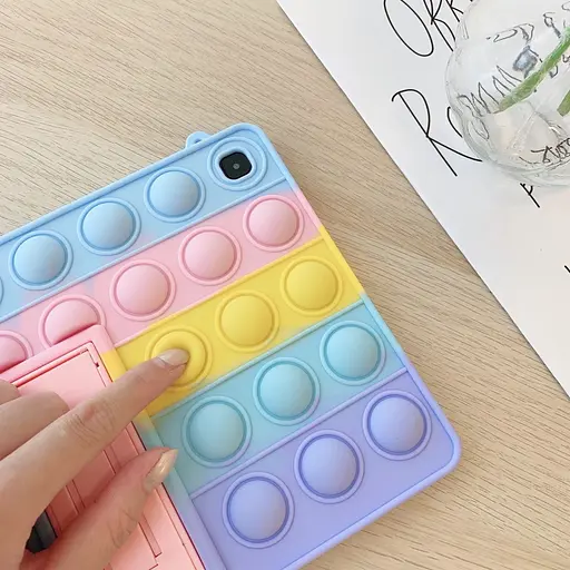 Чохол SoftGel Kids дитячий pop-it Samsung Galaxy Tab A9 8.7 SM X110 X115 Веселка Фіолетовий - фото 5